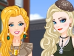 Play Free Elsa And Barbie's Army Look