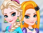 Play Free Elsa And Rapunzel Matching Outfits