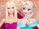 Play Free Super Model Elsa And Barbie