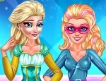 Play Free Winter Fashion Elsa And Super Barbie